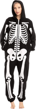 Spooktacular Creations Halloween Skeleton Costume, Unisex Skeleton Costume Jumpsuit for Adult Halloween Themed Parties