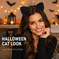 Cat Ears Headband for Women, Soft Plush Halloween Costume Accessory