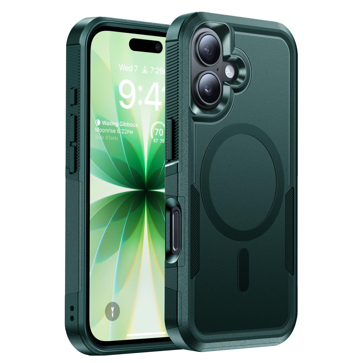 Magnetic for iPhone 17 Case Rugged Dual-Layer Shockproof Black
