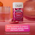 OLLY Ultra Strength Women's Multi Softgels, Overall Health and Immune Support, Omega-3s, Iron, Vitamins A, D, C, E, B12, Daily Multivitamin, 30 Day Supply - 60 Count