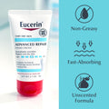 Eucerin Advanced Repair Hand Cream, Urea Enriched, Unscented Moisturizer for Dry Hands, Travel Size Hand Cream, 2.7 OZ Tube, Pack of 3
