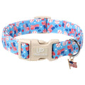 Fall Plaid Dog Collar with Maple Leaf Charm – Adjustable Autumn Checkered Dog Collar for Small Medium Large Dogs, Soft Cotton Puppy Collars with Quick Release Buckle and Metal D-Ring