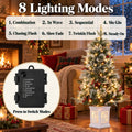 3 Ft Pre-Lit Christmas Tree, Artificial Christmas Tree with Base, Xmas Tree with Timer, Christmas Decoration for Home, Office, Easy Assembly