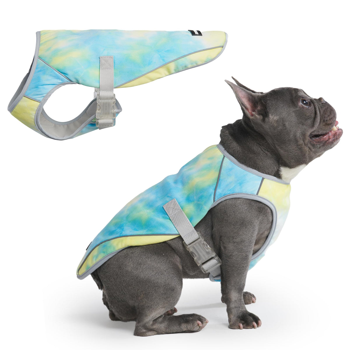 Spark Paws Dog Cooling Vest - SPF 50 UV Sun Protection - Summer Heat Relief Gear for Dogs, Lightweight, Evaporative Cooling - Dog Anxiety Relief Vest During Hot Days - Snowcone, XL