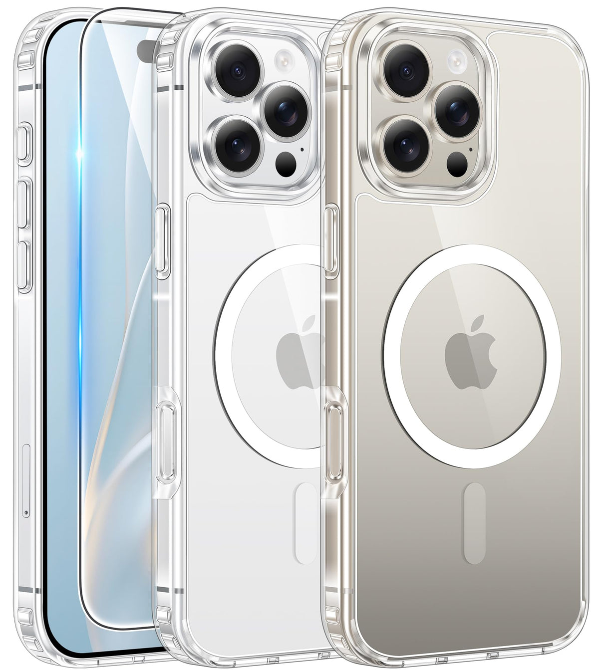 FNTCASE for iPhone 18 Pro Max Case / 17 Pro Max Clear Case Fit for Magsafe