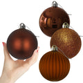 White 4.0" Large Christmas Balls - Christmas Tree Decoration Ornaments Shatterproof Hanging Balls for Birthday Halloween Holiday Wedding Decorations Set of 4pcs