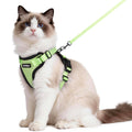 rabbitgoo Cat Harness and Leash Set, Escape Proof Vest, Black | Soft Breathable Mesh, Easy Adjustable Fit, Snap Buckles, Sturdy Clip, Reflective Strips, for Small & Average Cats Walks, Xs