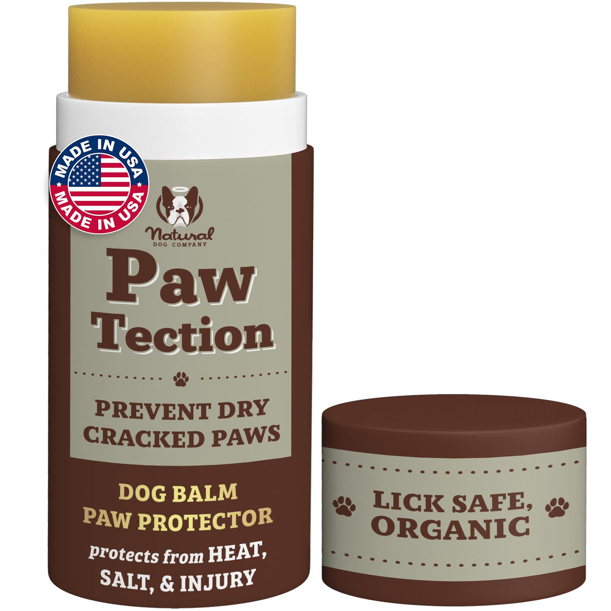 Natural Dog Company Paw Soother Dog Paw Balm, 2 oz Stick | Moisturizes Dry Cracked Paws, Coconut Oil & Calendula, For Walks, Hot Pavement, Beach, Hiking, Daily Paw Care