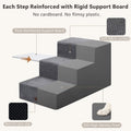 Dog Stairs for Large Dogs 18" H, Extra Wide Pet Steps for Couches & Beds | Aodisman Pet Stairs with 20" Wide,Deep Steps and Reinforced Support Boards for Easy Climb,Ideal for Large & Senior Dogs,Grey