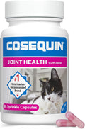 Nutramax Cosequin for Cats Joint Health Supplement, Contains Glucosamine for Cats, Plus Chondroitin, and Omega-3s, Supports Joint and Skin and Coat Health, Sprinkle Capsules, 80 Count