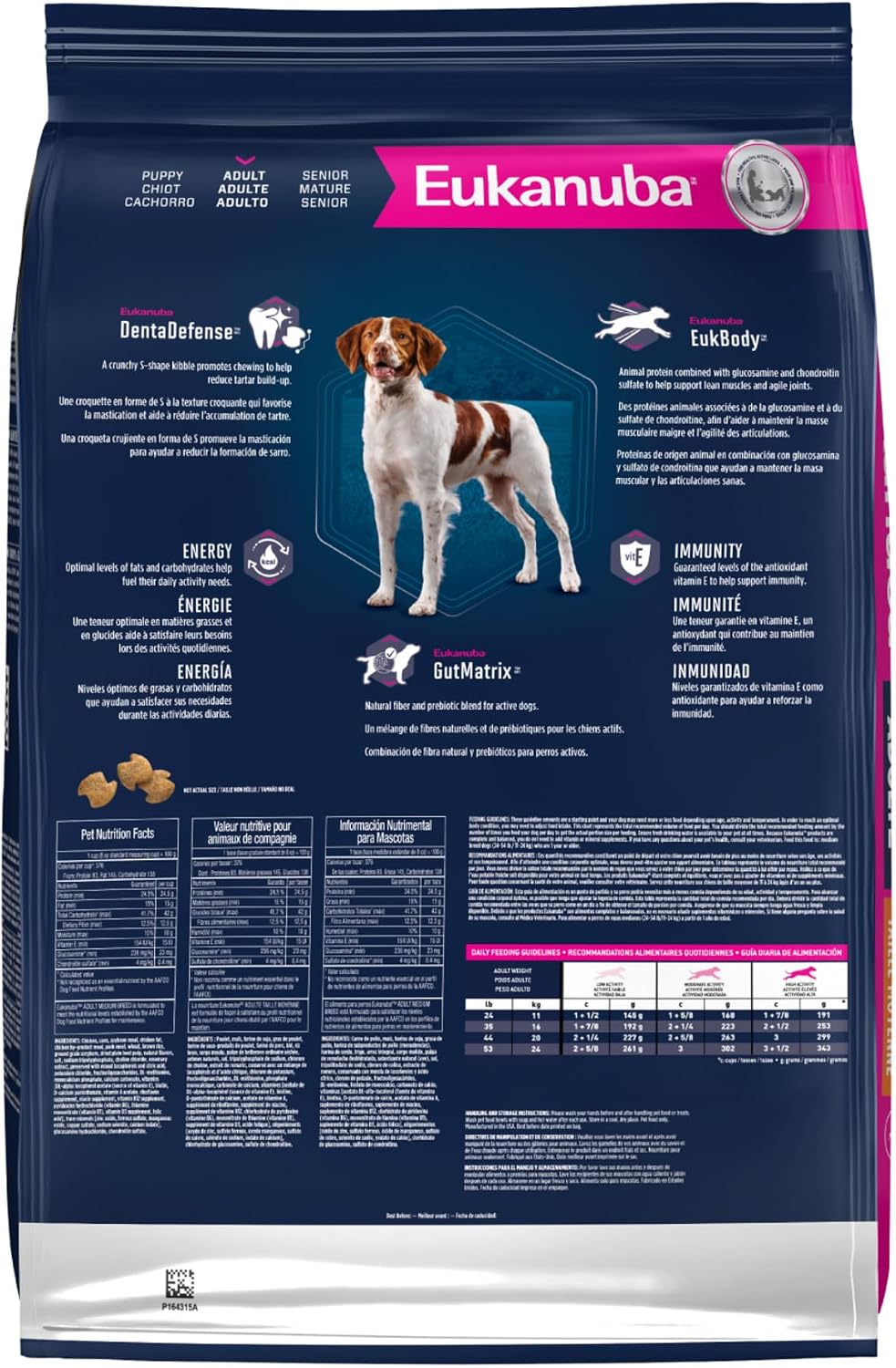 Eukanuba Adult Medium Breed Dry Dog Food, 35 lb bag.