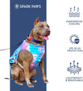 Spark Paws Dog Cooling Vest - SPF 50 UV Sun Protection - Summer Heat Relief Gear for Dogs, Lightweight, Evaporative Cooling - Dog Anxiety Relief Vest During Hot Days - Snowcone, XL