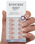BTArtbox Press On Nails, Liquid Radiance, Medium Almond, Cat Eye, 32Ct | Lamp-Curable 4-Week Wear, Salon-Quality Natural Nails, 10-Minute Easy Daily Application, 16 Sizes, All-in-One Complete Kit