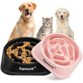 2 Pack Slow Feeder Dog Bowls for Healthy Eating, Non-Slip and Anti-Choking Design, Reduces Bloating & Overeating for Medium Dogs and Cats, Easy to Clean