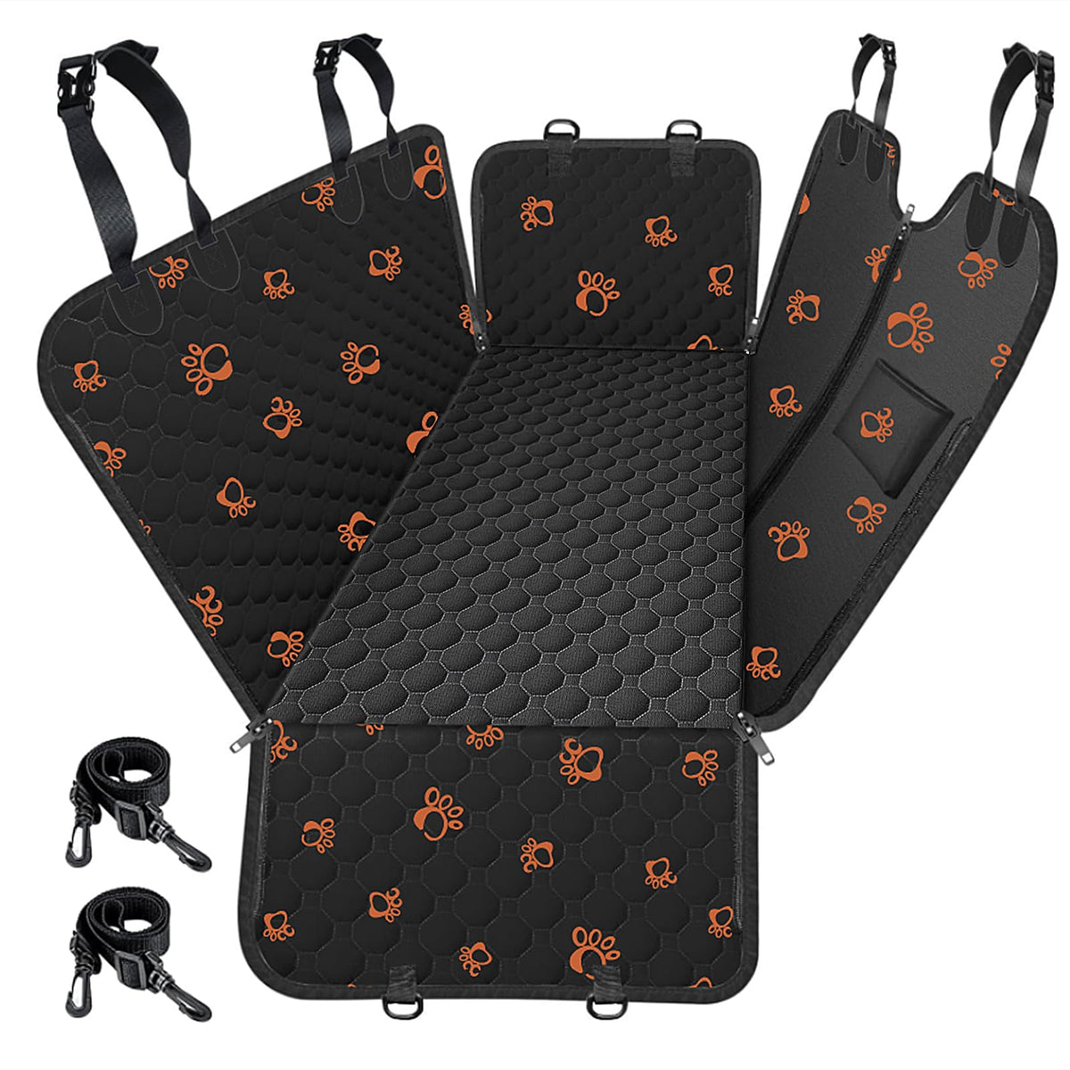 Mancro Dog Car Seat Cover for Back Seat, Waterproof Dog Hammock for Car