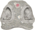 Pinkaholic New York Lidia Vest Dog Harness Step-in Warm Winter Flower Pattern for Small Dog, Light Grey, Large