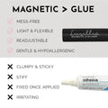 Luxillia Magnetic Eyeliner for Magnetic Eyelashes, Upgraded Strongest Hold, Most Natural Look, Waterproof, Smudge Proof Liquid Liner in Black
