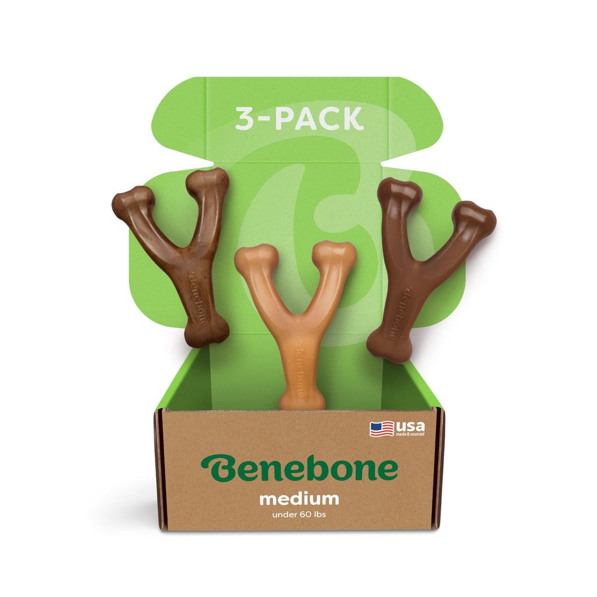 Benebone Wishbone Chew Toy for Aggressive Chewers, Pumpkin Spice, Small