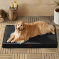 BFPETHOME Outdoor Dog Beds for Large Dogs, Waterproof Dog Bed for Medium, Large, Extra Large Dogs, Orthopedic Pet Bed with Removable Washable Cover, Egg Crate Foam Pet Bed Mat. (36 x 27 in, Grey)