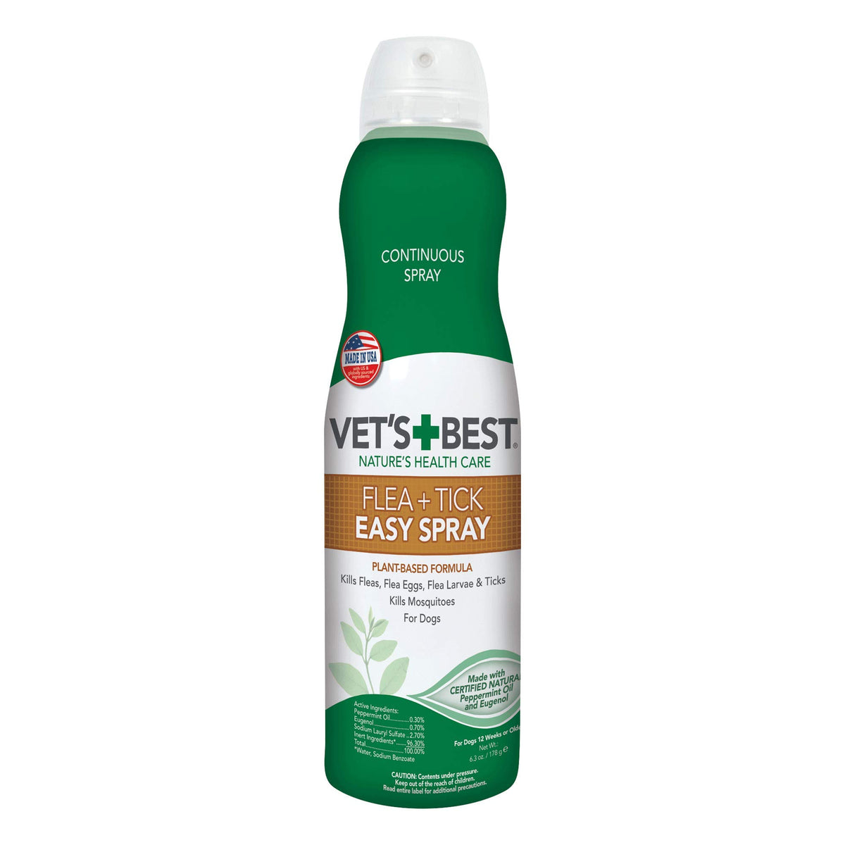 Vet's Best Flea & Tick, Mosquito, Yard & Kennel Spray for Dogs, 32 oz | Plant-Based Yard Treatment, Kills Fleas, Ticks & Mosquitoes, Ready-to-Use Hose Attachment, Safe for Plants, Made in USA
