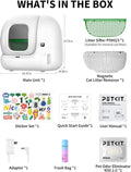 PETKIT PuraMax 2 Automatic Self-Cleaning Cat Litter Box, App Control Automatic Litter Box with Safety Sensors, Odor Free & Anti-Leakage Basic Bundle Includes Trash Bags,2.4G WiFi & Low Entrance
