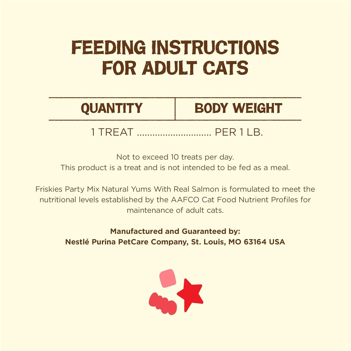 Purina Friskies Natural Cat Treats Party Mix Natural Yums With Real Salmon and Added Vitamins, Minerals and Nutrients - 20 Oz. Canister