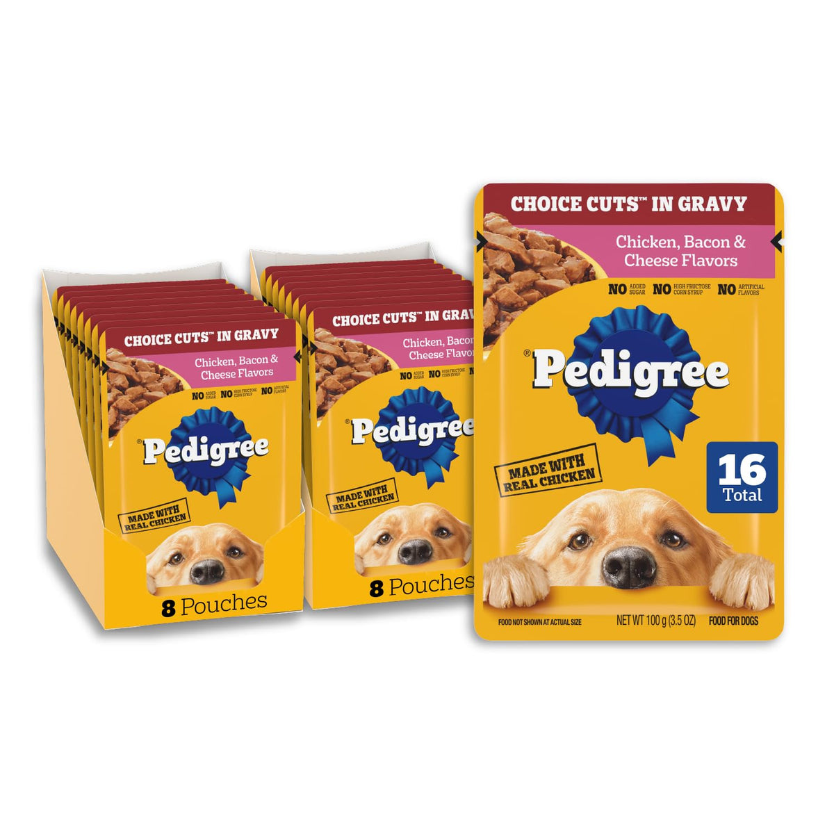 Pedigree Choice Cuts in Gravy Wet Dog Food, Adult Soft Wet Dog Food, Variety Pack, 3.5 oz. Pouches, 30 Count