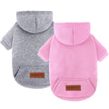 2 Pack Dog Hoodie Warm Hood Dog Sweater Cold Weather Small Dogs Sweatshirt Comfort Pet Clothes for Small Medium Dogs with Pockets Cats Chihuahua Clothes for Male Female Girl Boy Sporty Daily Wear