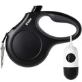Fida Retractable Dog Leash for Small Breed up to 26 lbs, 16 ft Pet Walking Leash with Dispenser and Poop Bags, Anti-Slip Handle, Reflective Strong Nylon Tape, One-Handed Brake (S, White & Pink)
