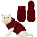 PUPTECK Winter Dog Cat Sweater Coat - Soft Cold Weather Clothes Knitwear for Kitties & Small Dogs Indoor Outdoor Walking Warm, Knitted Classic for Doggies Kitties Girls Boys, Pink M