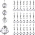 Crystal Snowflake Ornaments Christmas Tree Decorations 30-Pack Hanging Clear Acrylic Snowflake Christmas Tree Ornaments Winter Wonderland Home Decor Indoor, Snow Flake Star Xmas Holiday Party Supplies