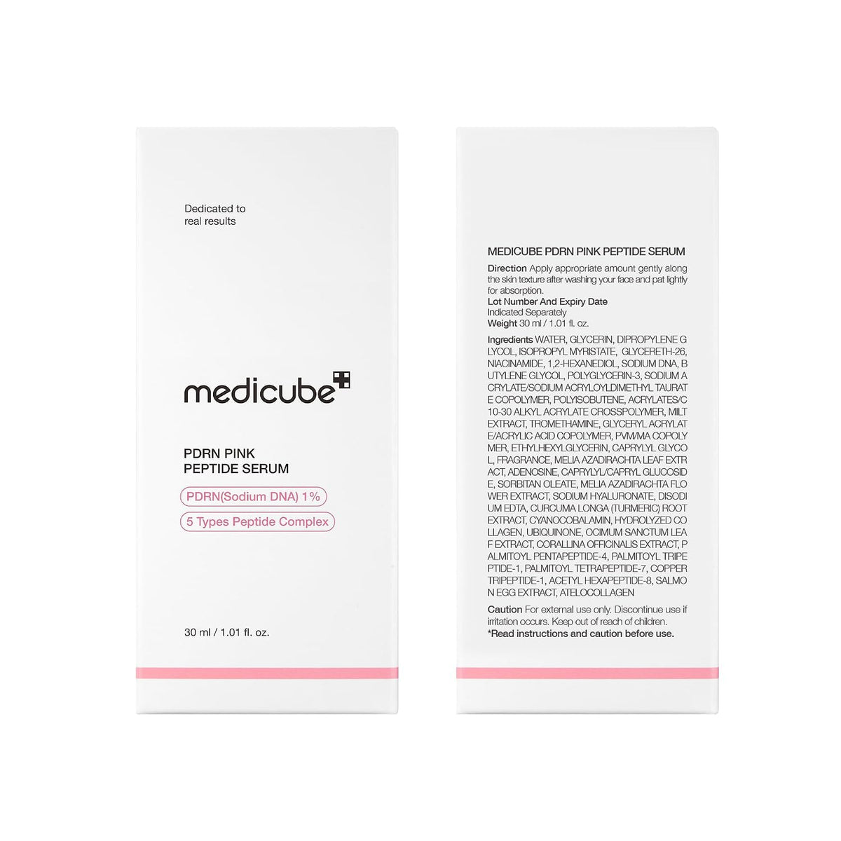 medicube PDRN Pink Peptide Serum with Salmon DNA | Pink Glow Serum - Peptides & Niacinamide for Hydration & Firm-Looking Skin, Uneven Tone Care, Korean Skincare, 1.01 fl. Oz