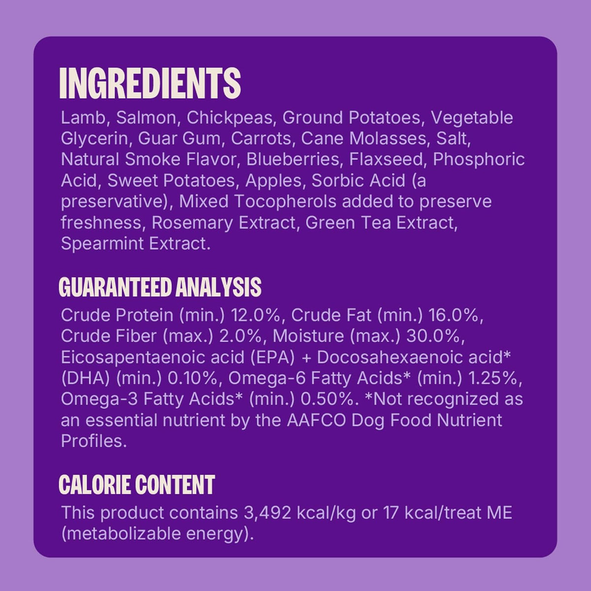 Wellness Soft Puppy Bites Dog Training Treats, Natural, Grain Free, Lamb and Salmon Recipe, 8 oz Bag