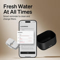 PETLIBRO Cat Water Fountain Stainless Steel Tray, App Monitoring Cat Fountain Indoor, 2.5L/84oz Dockstream Pet Water Fountain, Quite Cat Fountains for Drinking, 2.4G WiFi Cat Water Dispenser BPA-Free