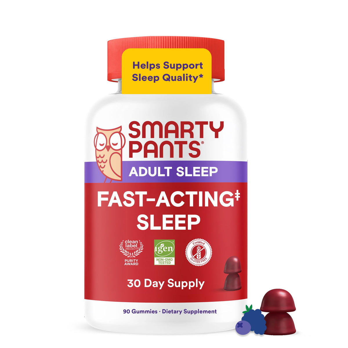 SmartyPants Plus Multi & Omegas Men and Women's Multivitamin Gummies with Omega 3 DHA/EPA, Vitamin D3, C, B12, B6, A, K, Zinc, Biotin, Clean Label, Three Fruit Flavors, 90 Count (30 Day Supply)