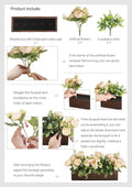 Dahey Artificial Flowers in Wood Box, Fall Centerpieces for Table Decor