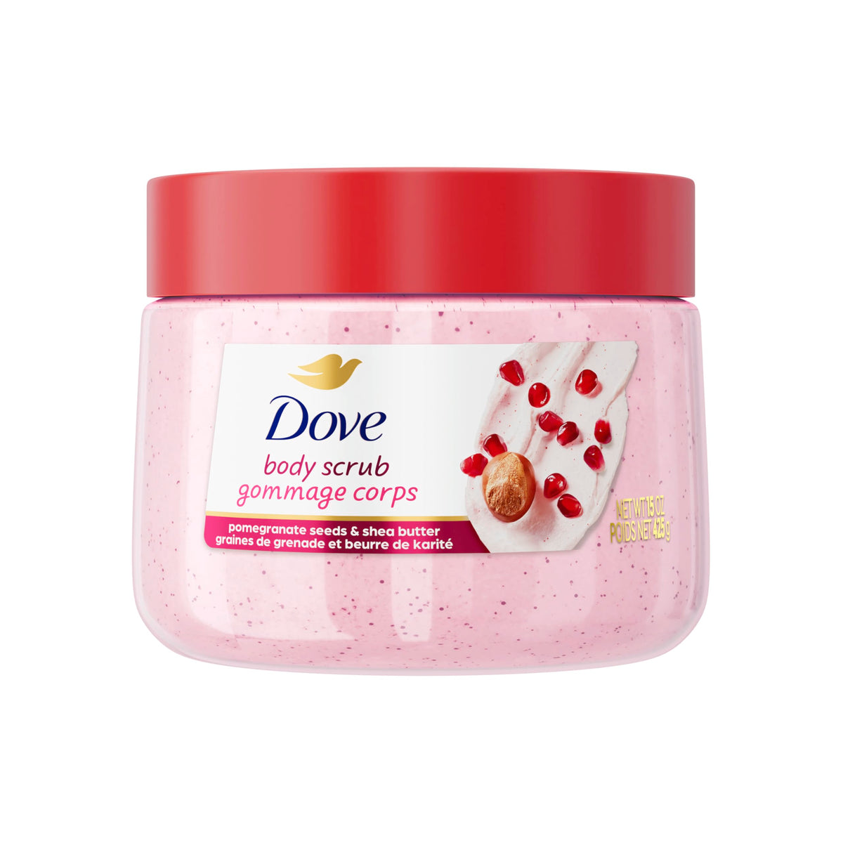 Dove Body Scrub Macadamia & Rice Milk, 15 oz | Exfoliating body scrub that deeply nourishes and reveals soft, smooth and radiant skin