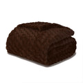 Puncuntex Burnt Orange Throw Blanket 50"×60" Fuzzy 3D Jacquard Decorative