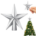 SUNEZLGO Mini Christmas Tree Topper, 3.35 Inch Small Star Treetop, Small Christmas Tree Top, Mini Christmas Tree Ornaments, Ornaments for Tree, Tree Star for Xmas Holiday Party Home Decoration