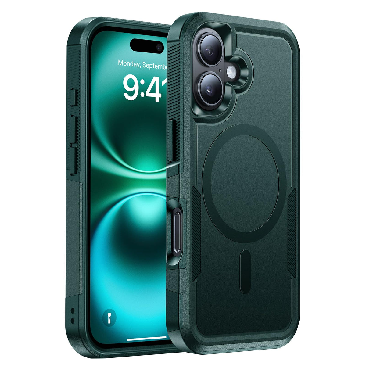 Magnetic for iPhone 17 Case Rugged Dual-Layer Shockproof Black