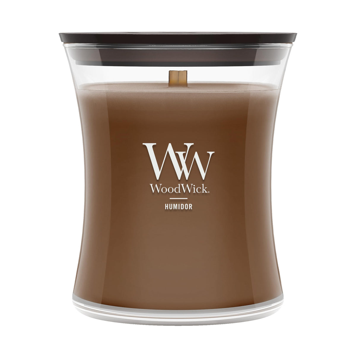 WoodWick Fireside Holiday Candle Gifts for Women and Men, 9.7 oz Medium Hourglass Candle with Crackling Wick