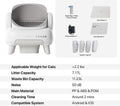 Neakasa M1 Plus Lite Open-Top Self Cleaning Cat Litter Box, Automatic Cat Litter Box with APP Control, Upgraded Safety Protection, Odor Control, Includes 1 Roll Waste Bag
