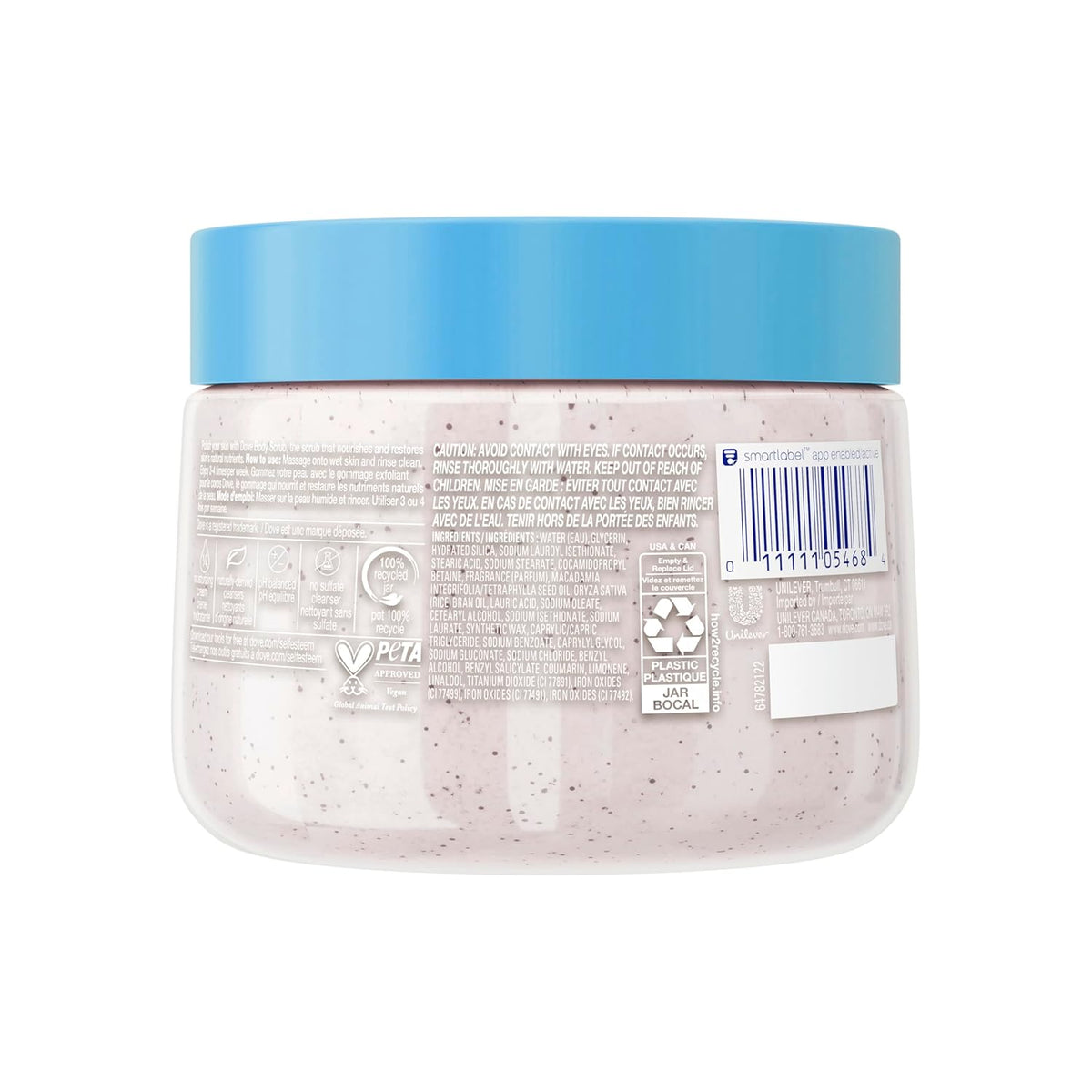 Dove Body Scrub Macadamia & Rice Milk, 15 oz | Exfoliating body scrub that deeply nourishes and reveals soft, smooth and radiant skin