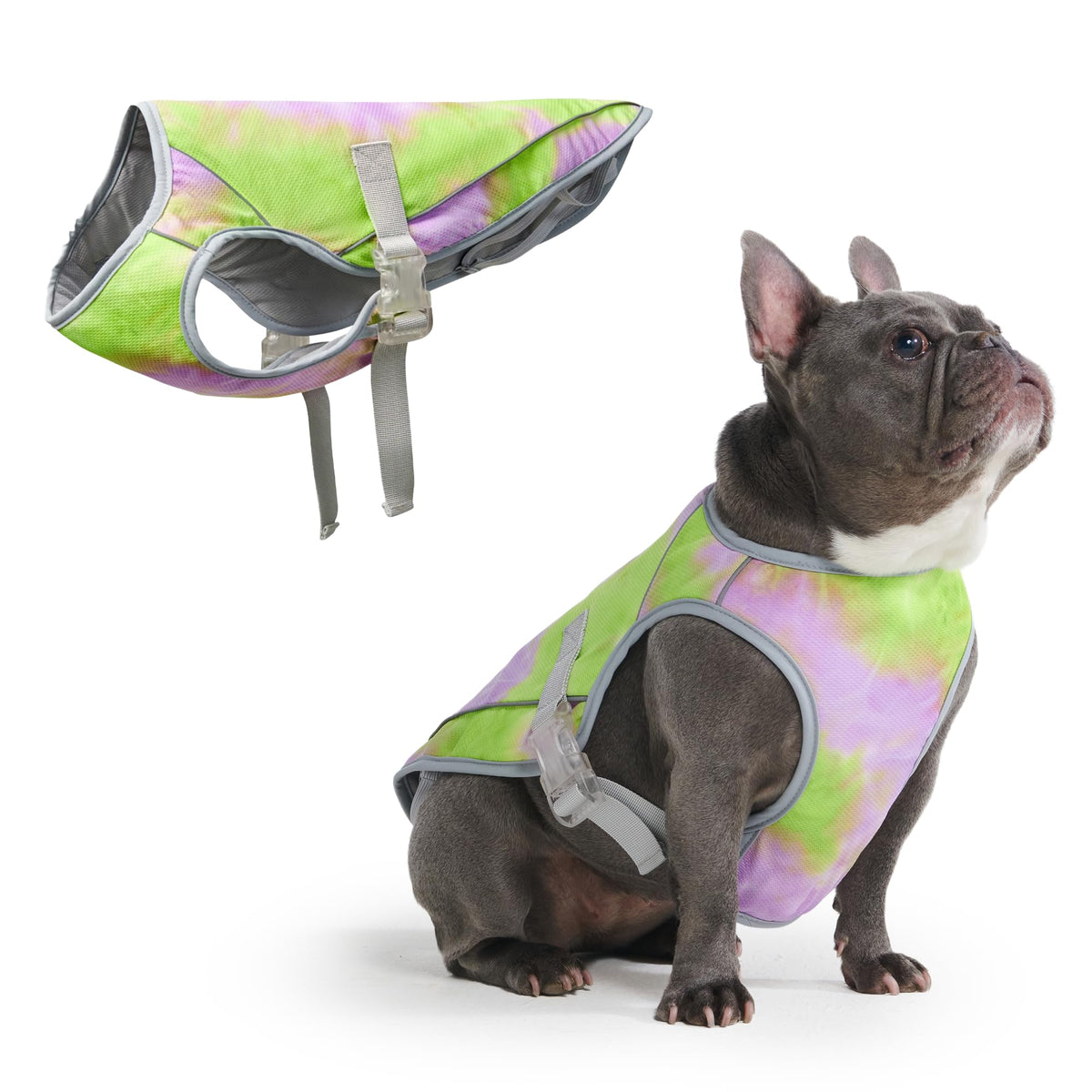 Spark Paws Dog Cooling Vest - SPF 50 UV Sun Protection - Summer Heat Relief Gear for Dogs, Lightweight, Evaporative Cooling - Dog Anxiety Relief Vest During Hot Days - Snowcone, XL