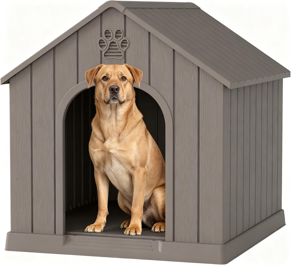 Bifanuo Dog House Outdoor Indoor for Small Dogs - Plastic Pet Shelter, Easy-Assemble & Weather-Resistant for Living Room, Balcony (Blue, 18" L x 22.4" W x 22.2" H)