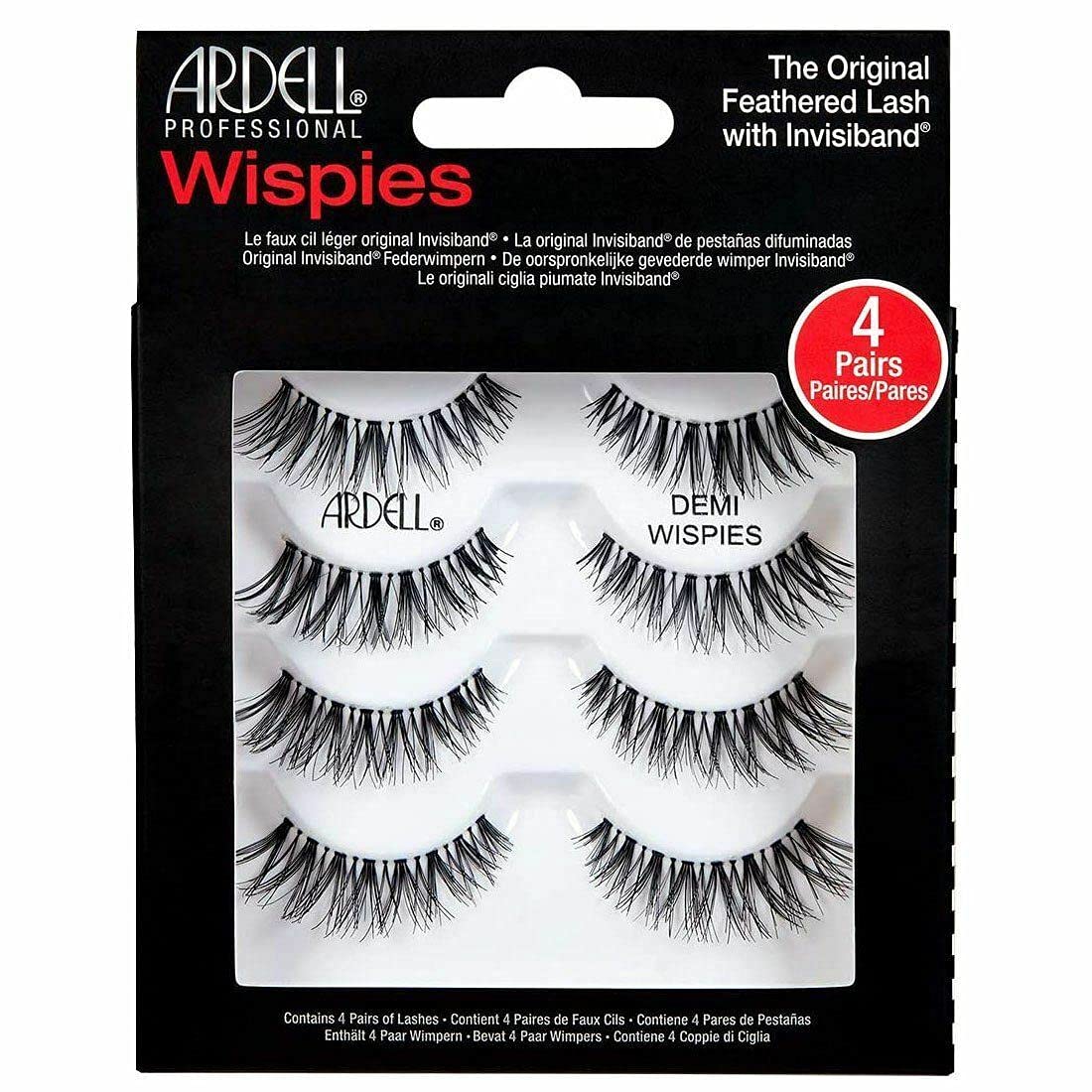 Ardell Wispies False Eyelashes 113 – Natural Wispy Strip Lashes, Lightweight & Seamless Invisiband for All-Day Wear, 6 Pairs, 1 Pack