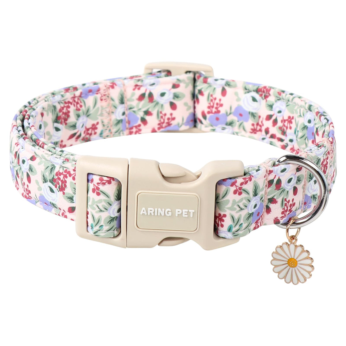 ARING PET Fall Dog Collar-Cotton Maple Leaves Dog Collar for Small Dogs, Adjustable Lightweight Dog Collars with Quick Release Buckle for Small Medium Large Dogs