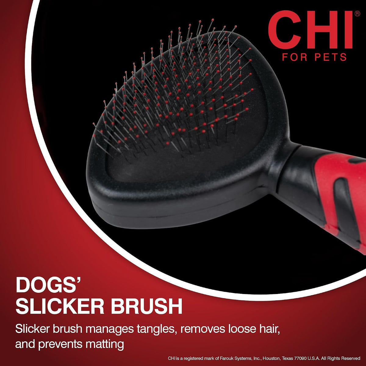 CHI for Dogs Small Dog Detangling Kit, 3-Piece Grooming Set with Detangling Spray, Slicker Brush, and Double-Sided Pin-and-Bristle Brush for Small Breeds with Tangles and Mats, Includes Zipper Pouch