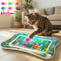 Interactive Cat Toy for Indoor Cats, Upgraded Cat Water Mat, Thickened Water Sensory Play Mat with Fish, Enrichment Stimulating Toy for Bored Adult Kitten Cats to Exercise, Hunting