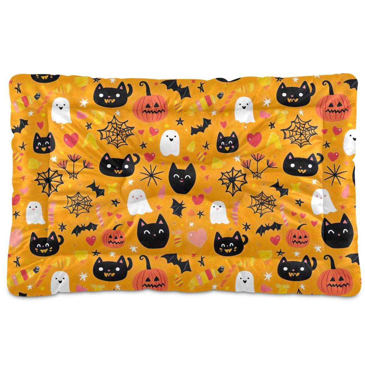 Christmas Patch Pet Bed Pad Soft Dog Bed Mat with Anti-Slip Bottom, Machine Washable Crate Pad Mattress for Dog Sleeping- 24 * 18inches